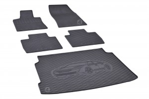 Passgenaues Fußmatten und Kofferraumwanne Passgenau ideal Angepasst - ein SET geeignet für Peugeot 508 FB ab 2019