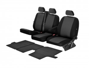 Passgenaue Sitzbezüge und Gummifußmatten geeignet für VW Crafter ab 2017 - HERO ein Set