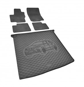 Passgenaues Fußmatten und Kofferraumwanne Passgenau ideal Angepasst - ein SET geeignet für  Mercedes ML ab Bj 2012