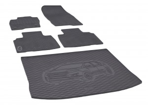  Passgenaues Fußmatten und Kofferraumwanne Passgenau ideal Angepasst - ein SET geeignet für Ford Edge ab 2016 -
