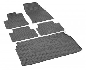Passgenaues Fußmatten und Kofferraumwanne - ein SET geeignet für OPEL Crossland X 2017-2020 - 
