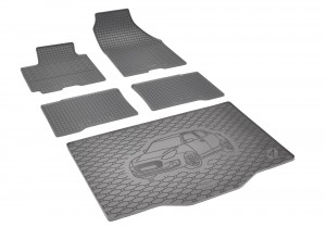 Passgenaues SET Fußmatten und Kofferraumwanne geeignet für Suzuki Swift ab 2017