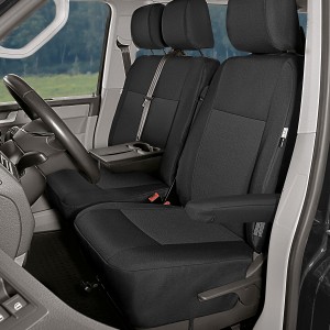 Sitzbezüge passgenau TAILOR Made geeignet für Volkswagen T6 Bj. ab 2015 - 1+2 Table - 3 Sitzer - ideal angepasst