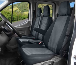 Passgenaue LUX Sitzbezüge geeignet für Ford Transit ab 2014- 2021- Maßgeschneidert 1+2 3-Sitzer