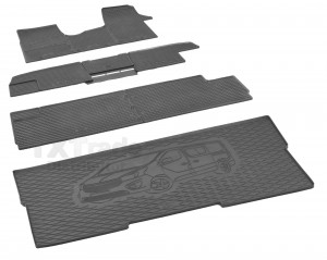 Passgenaues Fußmatten und Kofferraumwanne - ein SET geeignet für OPEL Vivaro ab 2014 L1 -