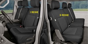 Sitzbezüge passgenau TAILOR Made geeignet für Volkswagen T6 Bj. ab 2015 - 1+2T+1+2 - 6 Sitzer - ideal angepasst