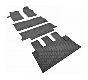  Passgenaues Fußmatten und Kofferraumwanne Passgenau ideal Angepasst ein SET geeignet für Mercedes Vito L (Lang) 8/9 sitzer ab 2014